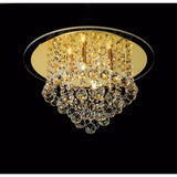 Atla 4 Light Crystal Semi-Flush Ceiling Light – French Gold