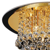 Atla 6 Light Crystal Semi-Flush Ceiling Light – French Gold