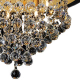Atla 6 Light Crystal Semi-Flush Ceiling Light – French Gold