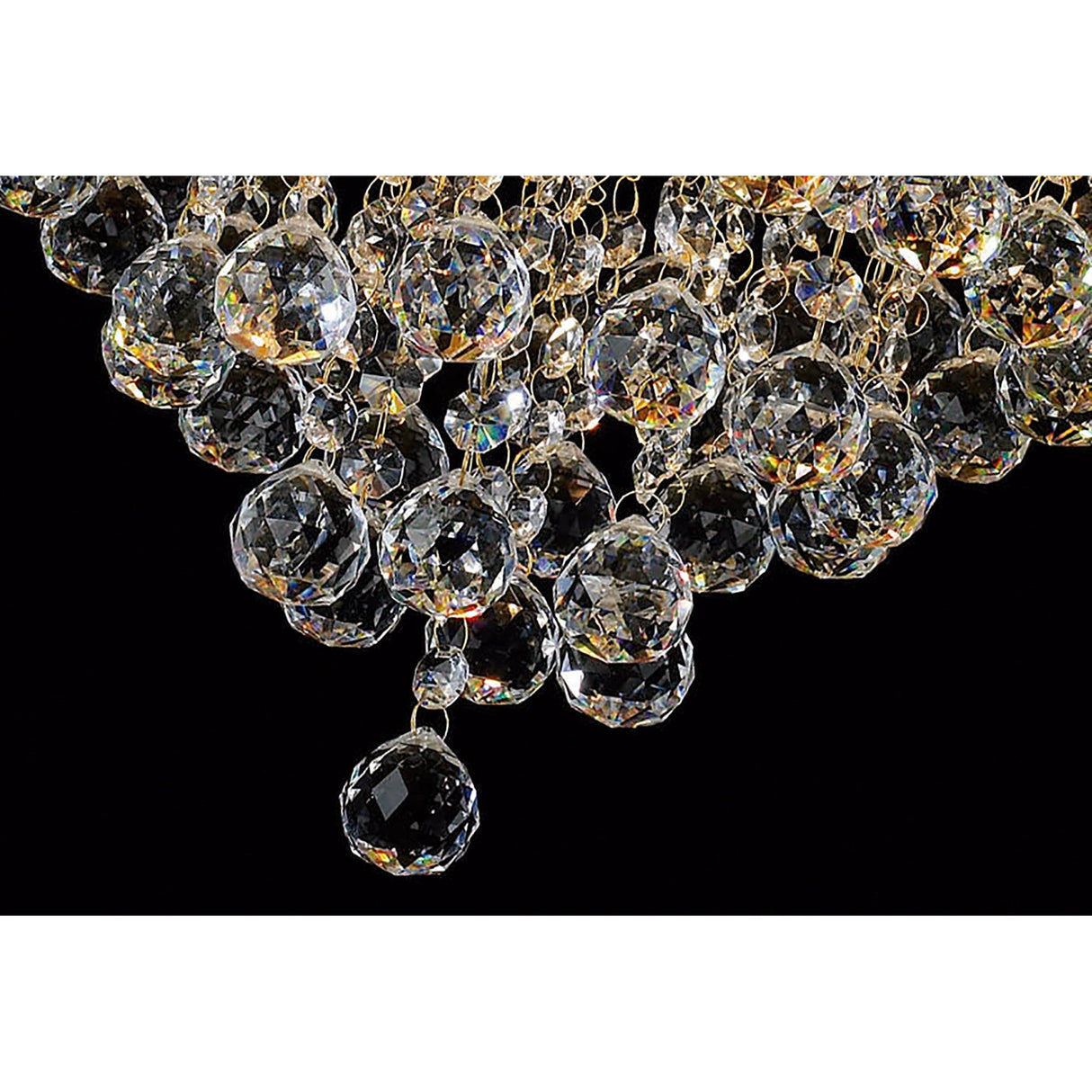 Atla 6 Light Crystal Semi-Flush Ceiling Light – French Gold