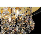 Atla 6 Light Crystal Semi-Flush Ceiling Light – French Gold