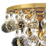 Atla 2 Light Crystal Wall Light With Switch - Gold