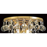 Atla 2 Light Crystal Wall Light With Switch - Gold