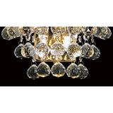 Atla 2 Light Crystal Wall Light With Switch - Gold