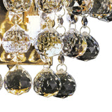 Atla 2 Light Crystal Wall Light With Switch - Gold