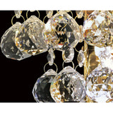 Atla 2 Light Crystal Wall Light With Switch - Gold