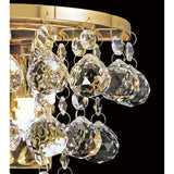 Atla 2 Light Crystal Wall Light With Switch - Gold