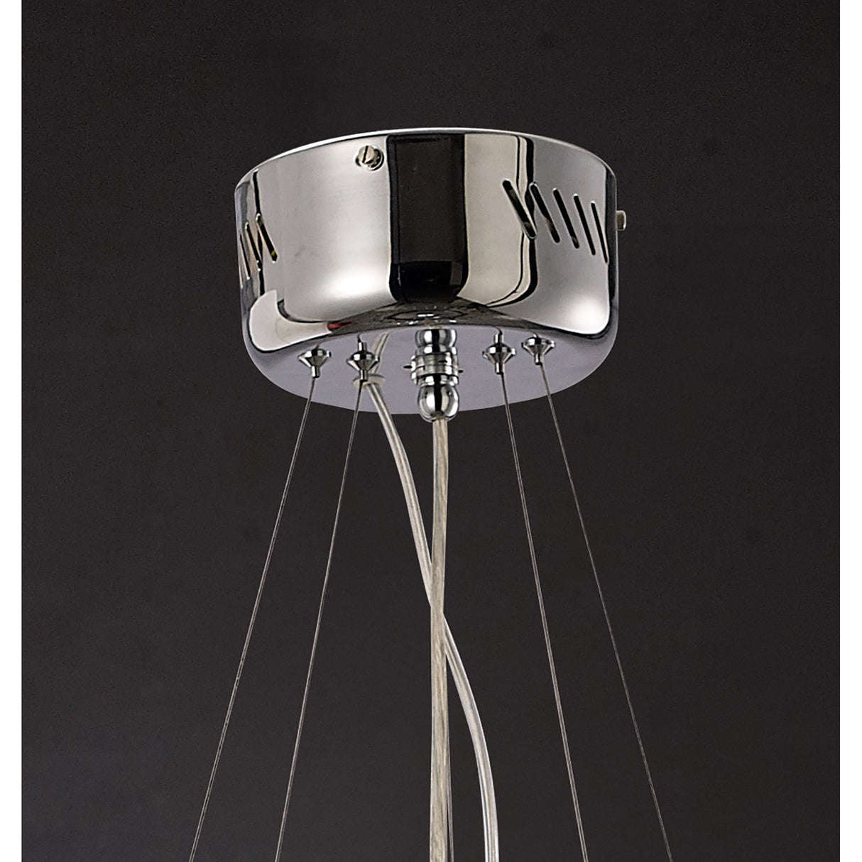 Atria 65cm 3 Light Chandelier With Remote Control - Chrome