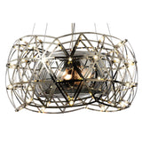 Atria 65cm 3 Light Chandelier With Remote Control - Chrome