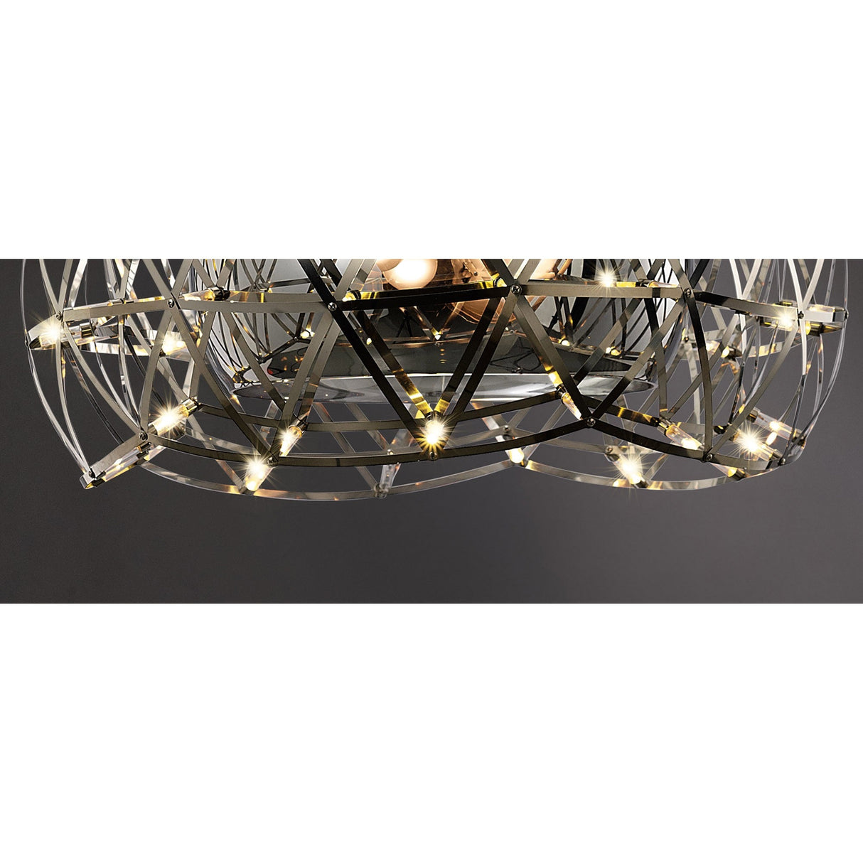 Atria 65cm 3 Light Chandelier With Remote Control - Chrome