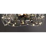 Atria 65cm 3 Light Chandelier With Remote Control - Chrome