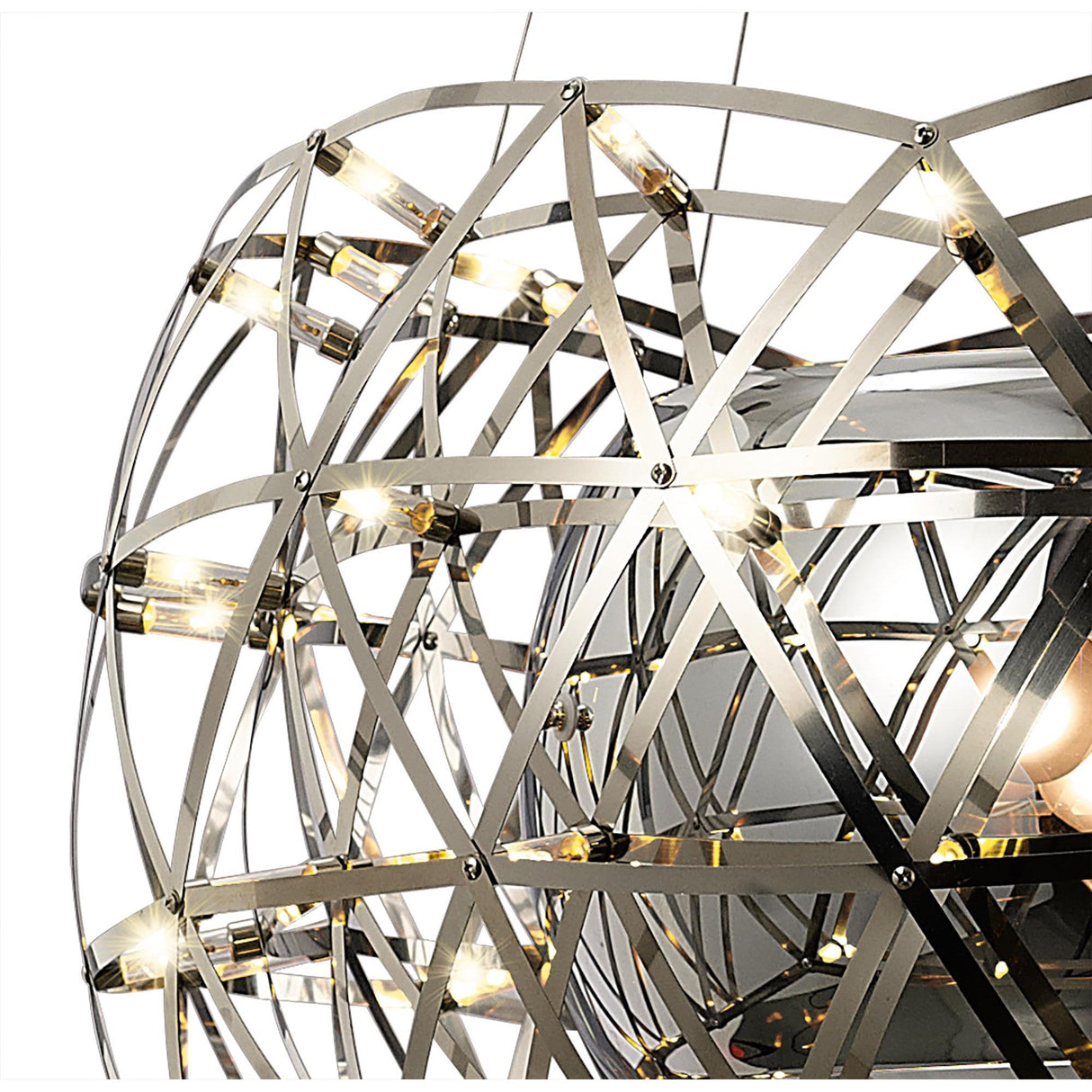 Atria 65cm 3 Light Chandelier With Remote Control - Chrome