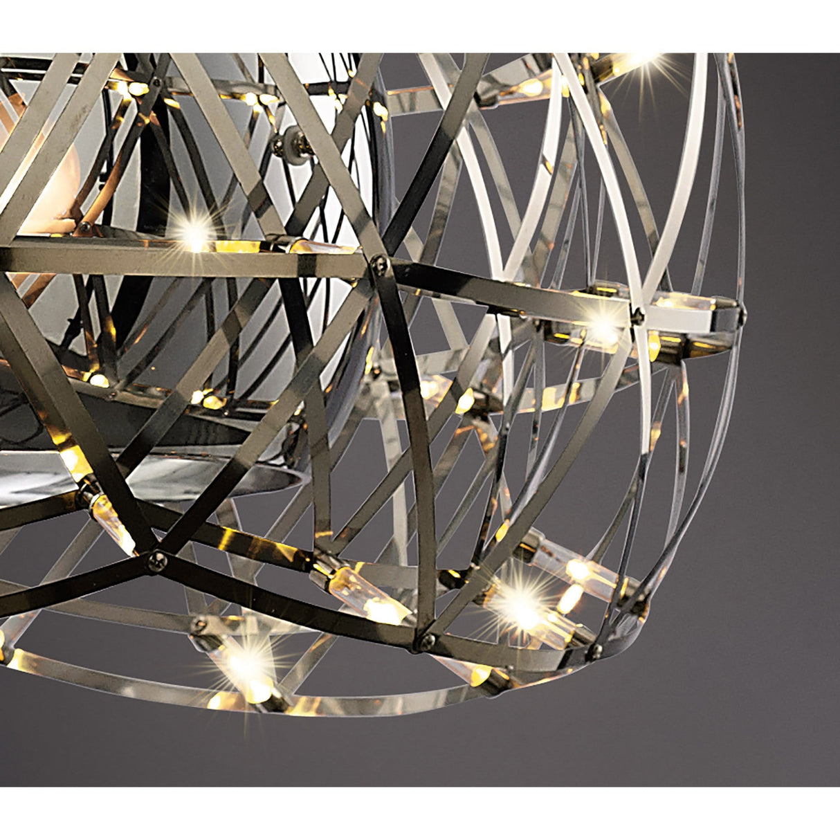Atria 65cm 3 Light Chandelier With Remote Control - Chrome
