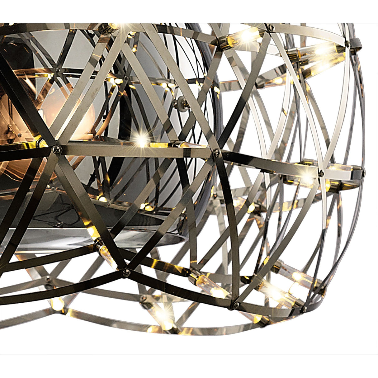 Atria 65cm 3 Light Chandelier With Remote Control - Chrome