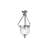 Aubrey 31cm 1 Light Glass Pendant Light - Polished Chrome