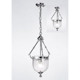 Aubrey 31cm 1 Light Glass Pendant Light - Polished Chrome