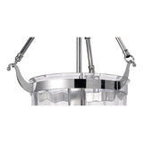 Aubrey 31cm 1 Light Glass Pendant Light - Polished Chrome