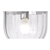 Aubrey 31cm 1 Light Glass Pendant Light - Polished Chrome
