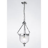 Aubrey 31cm 1 Light Glass Pendant Light - Polished Chrome