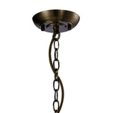 Aubrey 31cm 1 Light Glass Pendant Light - Antique Brass