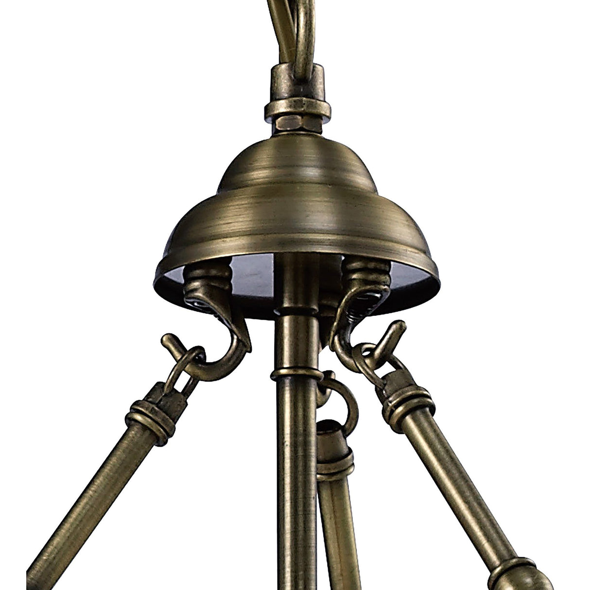 Aubrey 31cm 1 Light Glass Pendant Light - Antique Brass