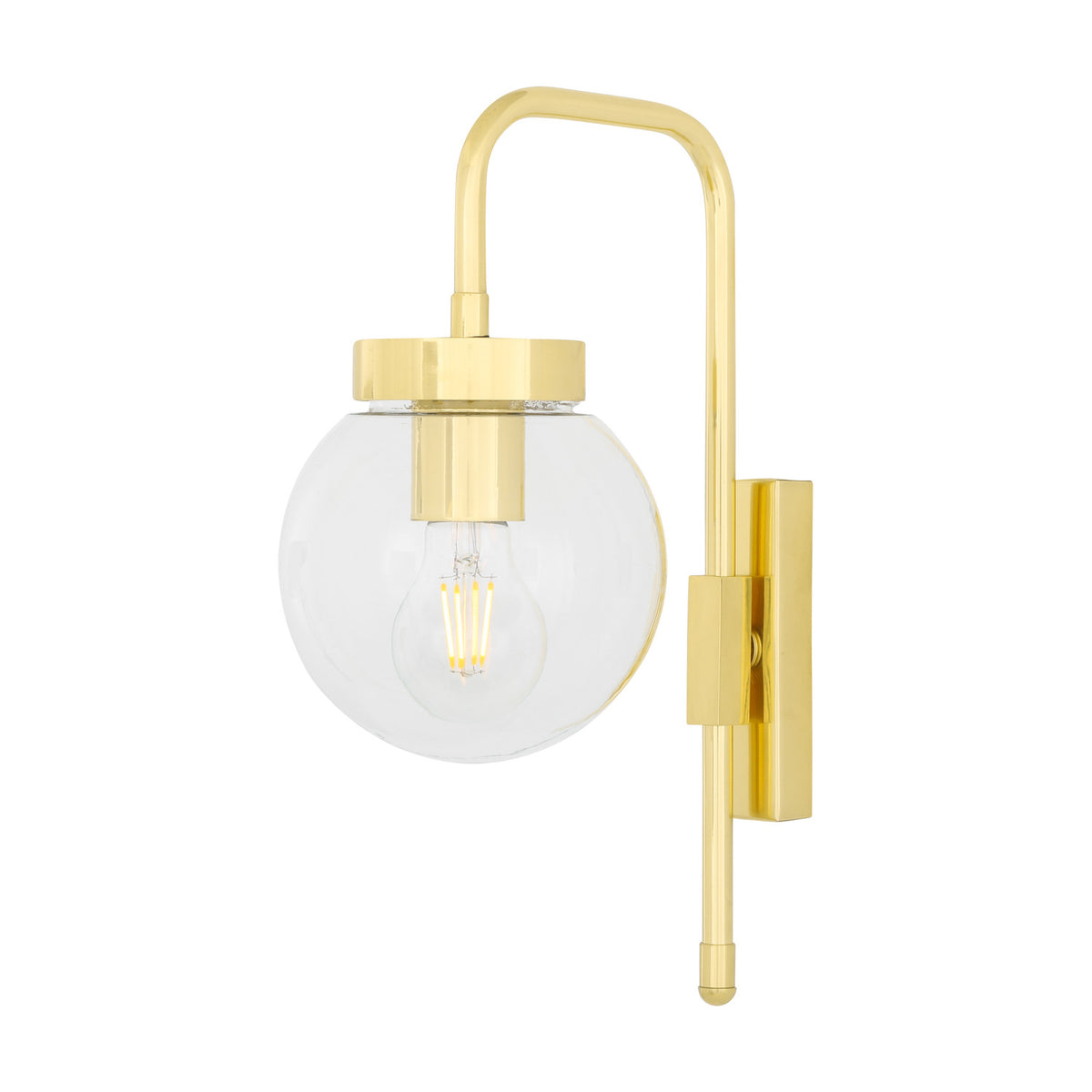 Auburn Glass Globe Wall Light