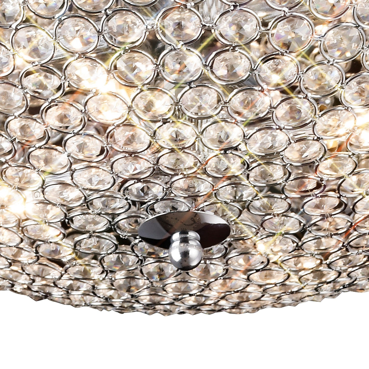 Ava 4 Light Crystal Flush Ceiling Light - Polished Chrome