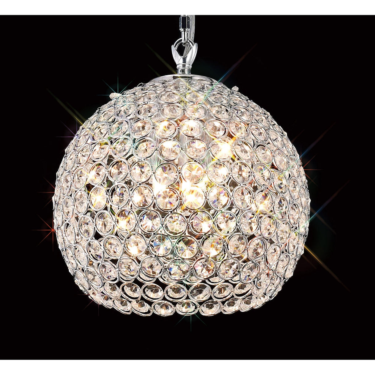 Ava 3 Light Crystal Pendant Light – Polished Chrome