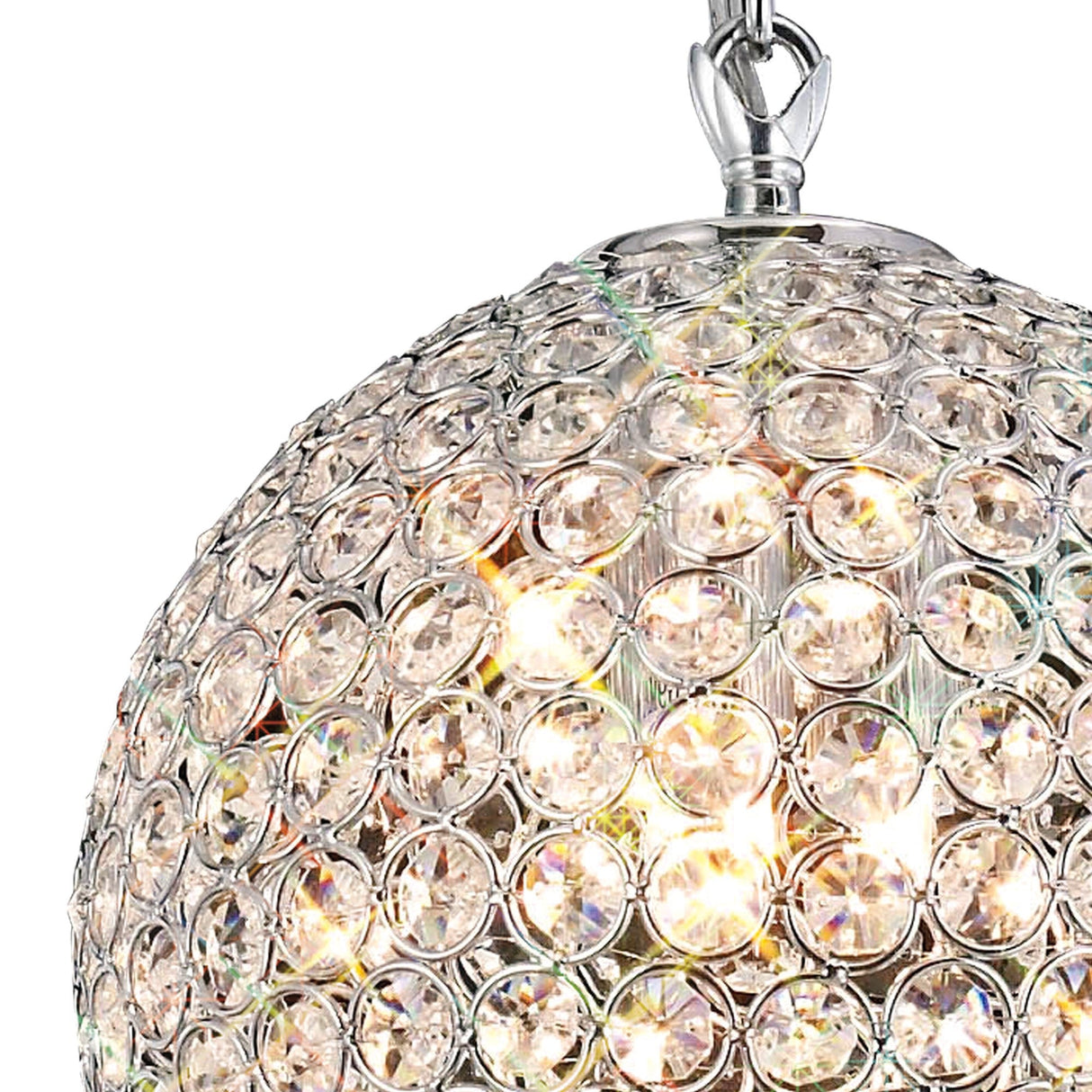 Ava 3 Light Crystal Pendant Light – Polished Chrome