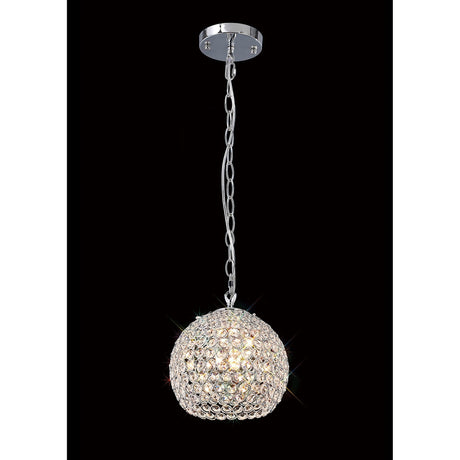 Ava 3 Light Crystal Pendant Light – Polished Chrome