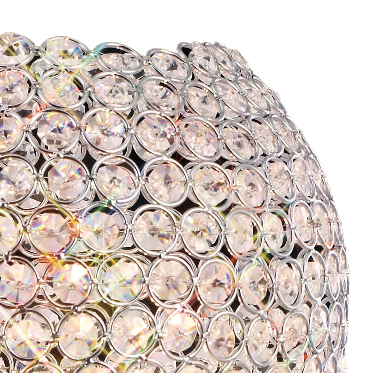 Ava 3 Light Crystal Table Lamp - Polished Chrome