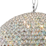 Ava 9 Light Crystal Pendant Light – Polished Chrome