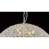 Ava 9 Light Crystal Pendant Light – Polished Chrome