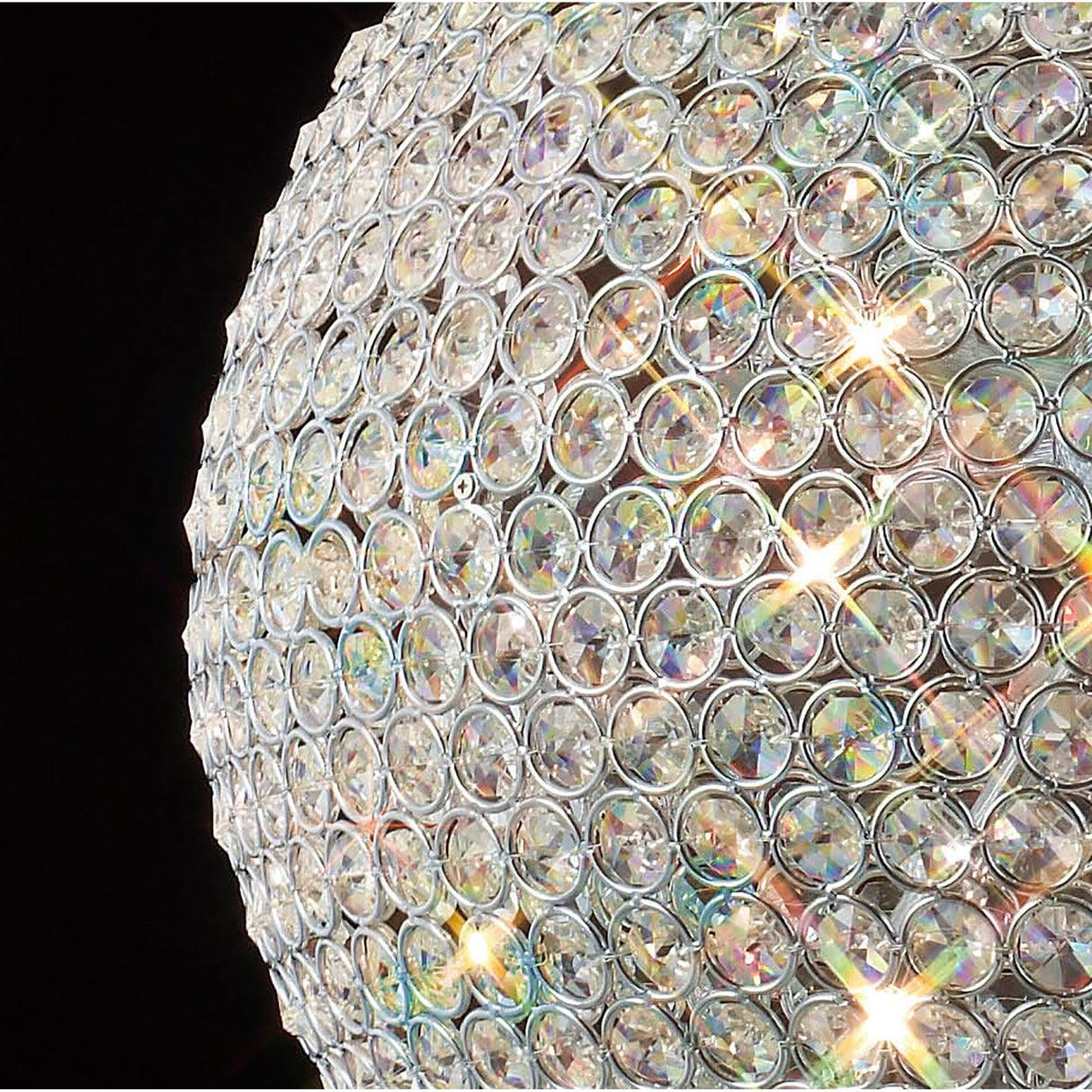 Ava 9 Light Crystal Pendant Light – Polished Chrome