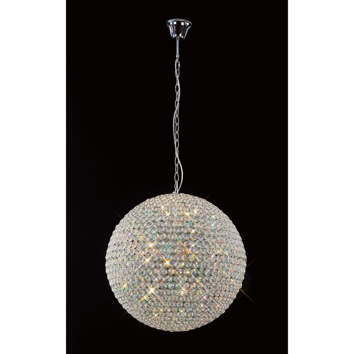 Ava 9 Light Crystal Pendant Light – Polished Chrome