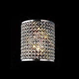 Ava Rectangle 2 Light Crystal Wall Light - Chrome
