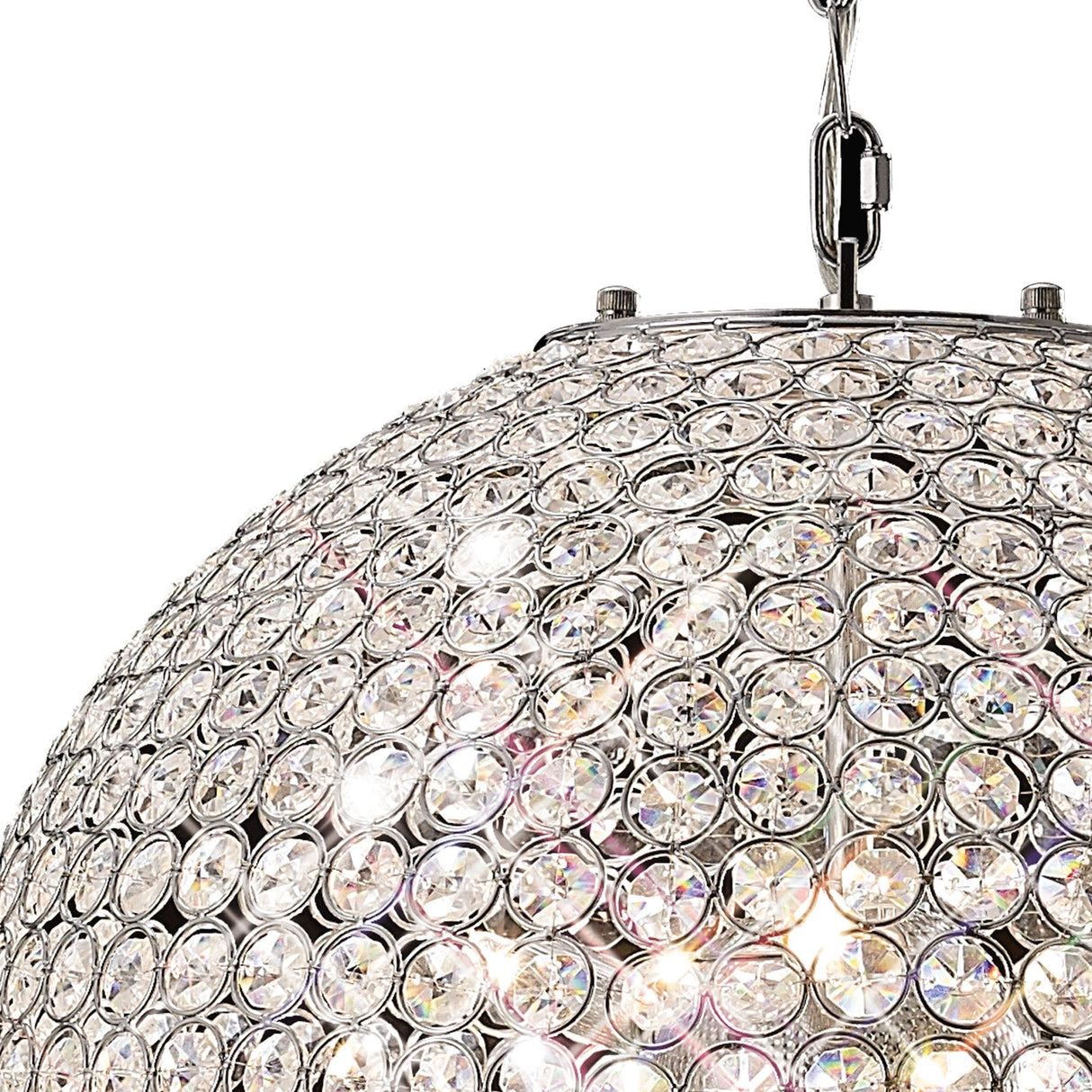 Ava 7 Light Crystal Pendant Light – Polished Chrome