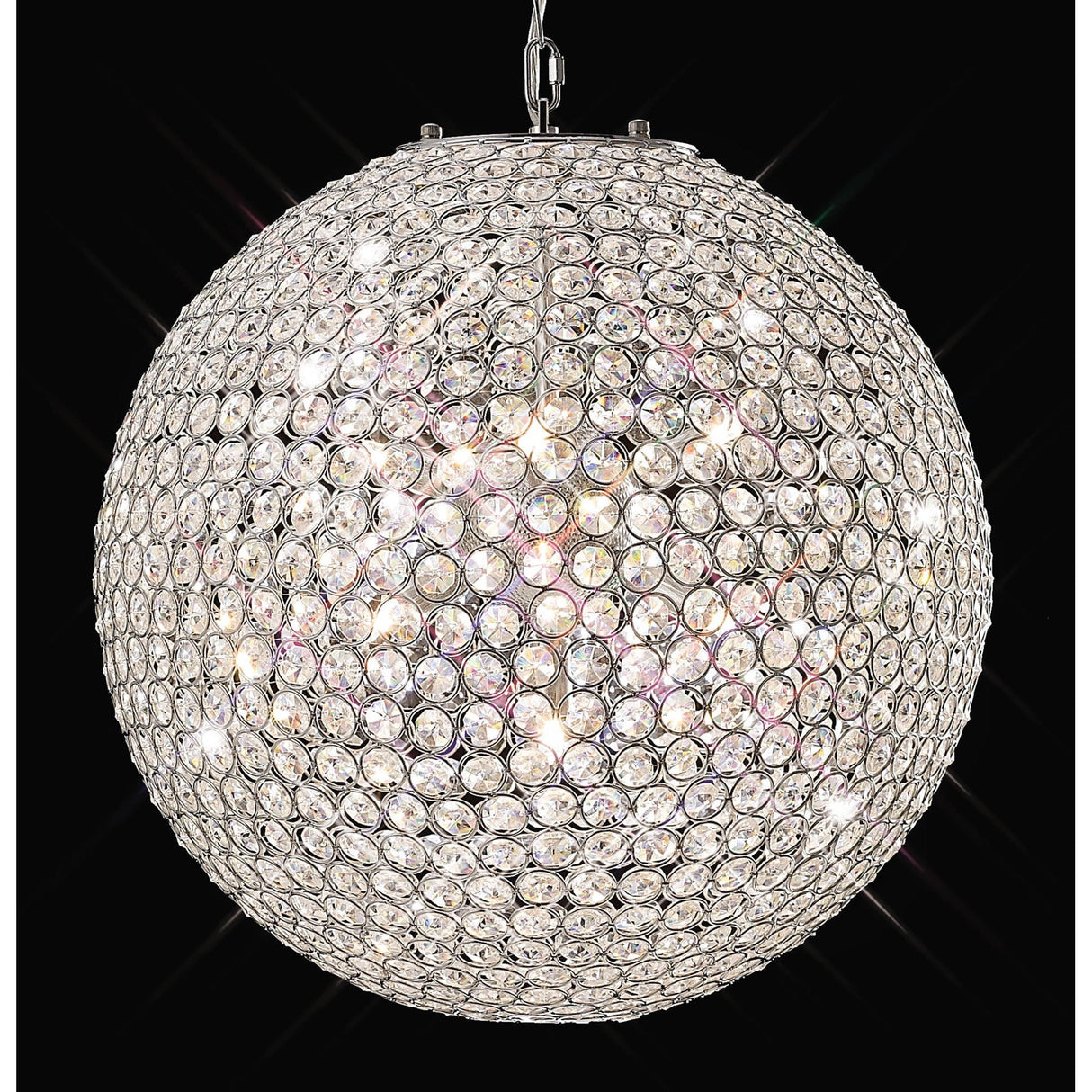 Ava 7 Light Crystal Pendant Light – Polished Chrome