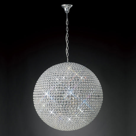 Ava 12 Light Crystal Pendant Light – Polished Chrome