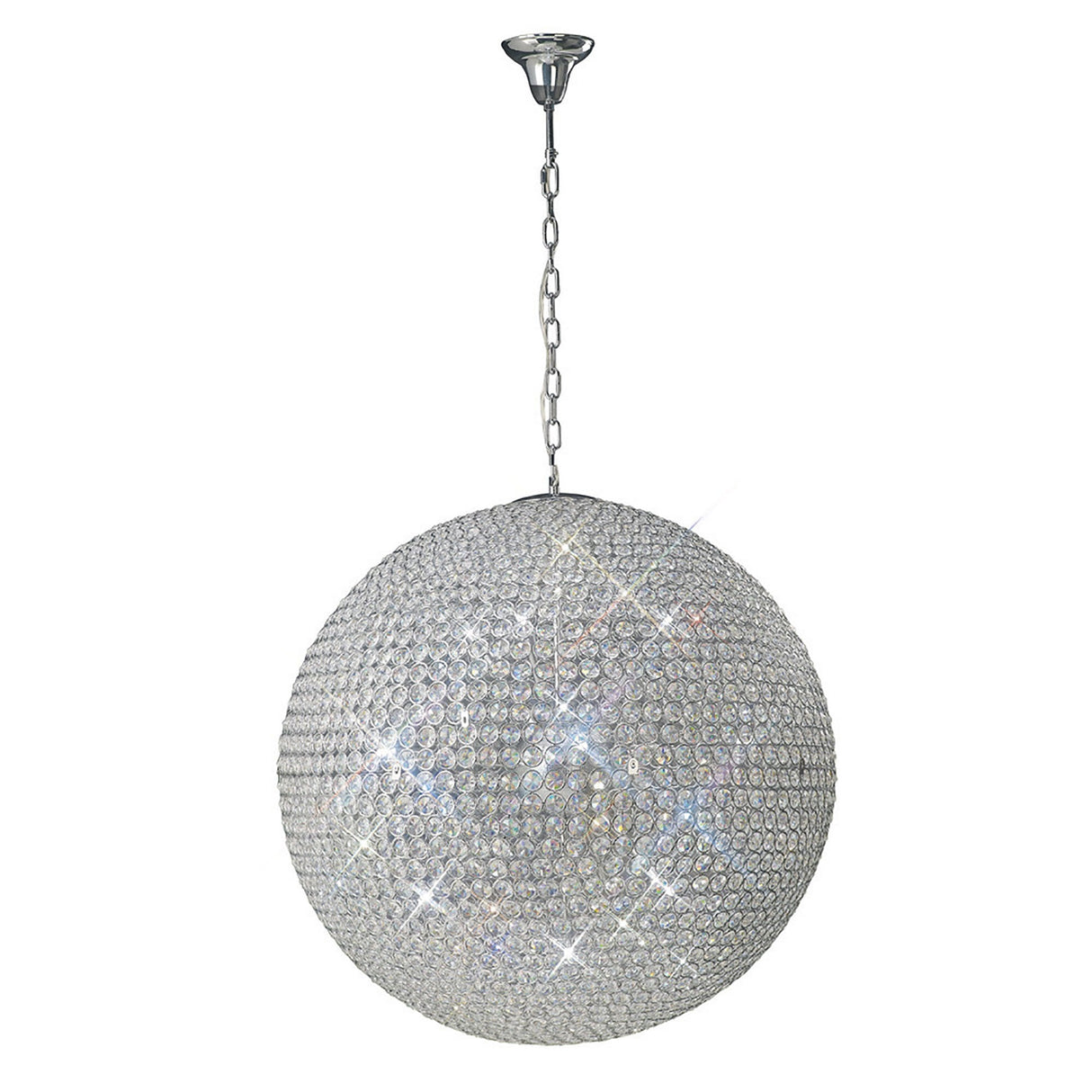 Ava 12 Light Crystal Pendant Light – Polished Chrome