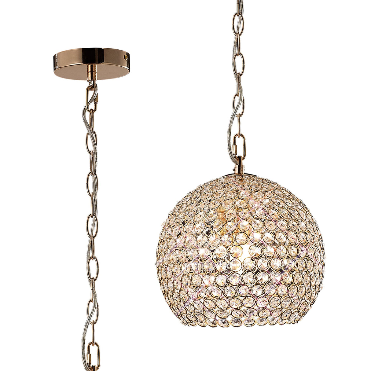 Ava 4 Light Crystal Pendant Light – French Gold