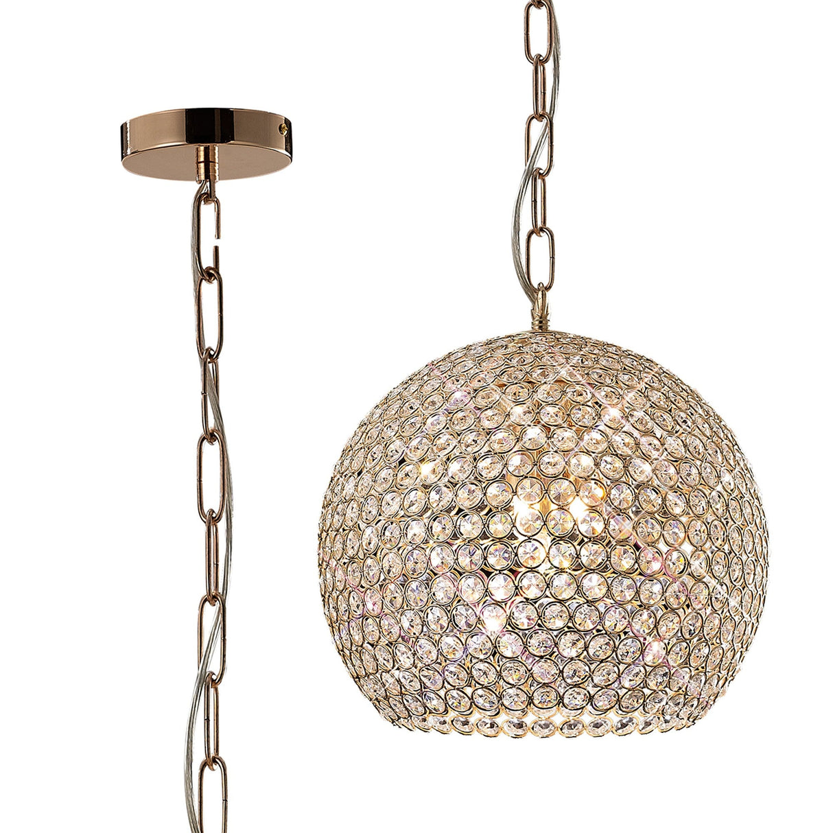 Ava 5 Light Crystal Pendant Light – French Gold