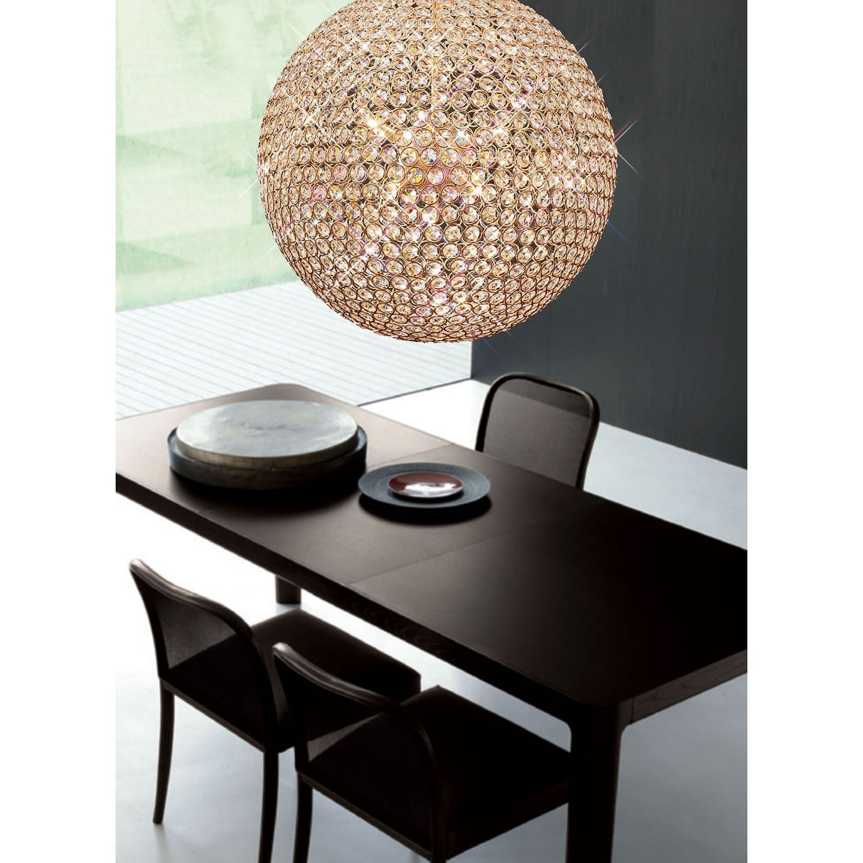 Ava 9 Light Crystal Pendant Light – French Gold