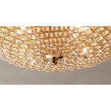 Ava 4 Light Crystal Flush Ceiling Light - French Gold