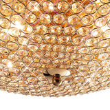 Ava 4 Light Crystal Flush Ceiling Light - French Gold