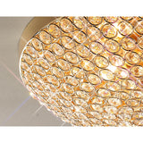 Ava 4 Light Crystal Flush Ceiling Light - French Gold