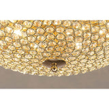 Ava 6 Light Crystal Flush Ceiling Light - French Gold