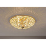 Ava 6 Light Crystal Flush Ceiling Light - French Gold