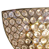 Ava Circular 2 Light Crystal Wall Light - Gold