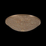 Ava 9 Light Crystal Flush Ceiling Light - French Gold